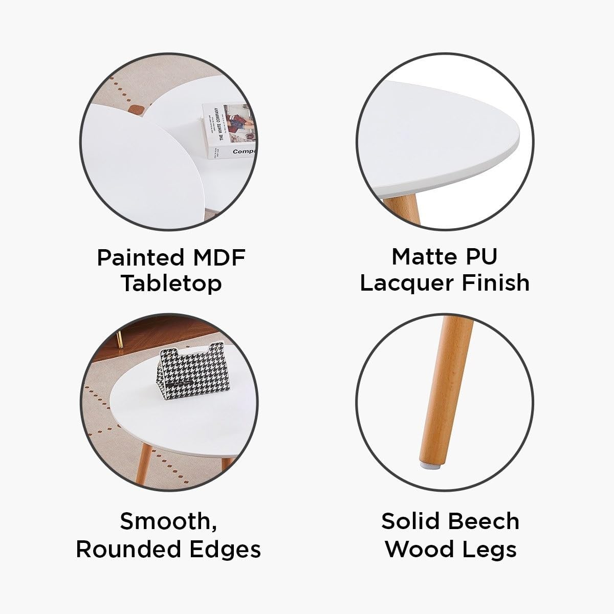 2-Piece Round Coffee Table Set