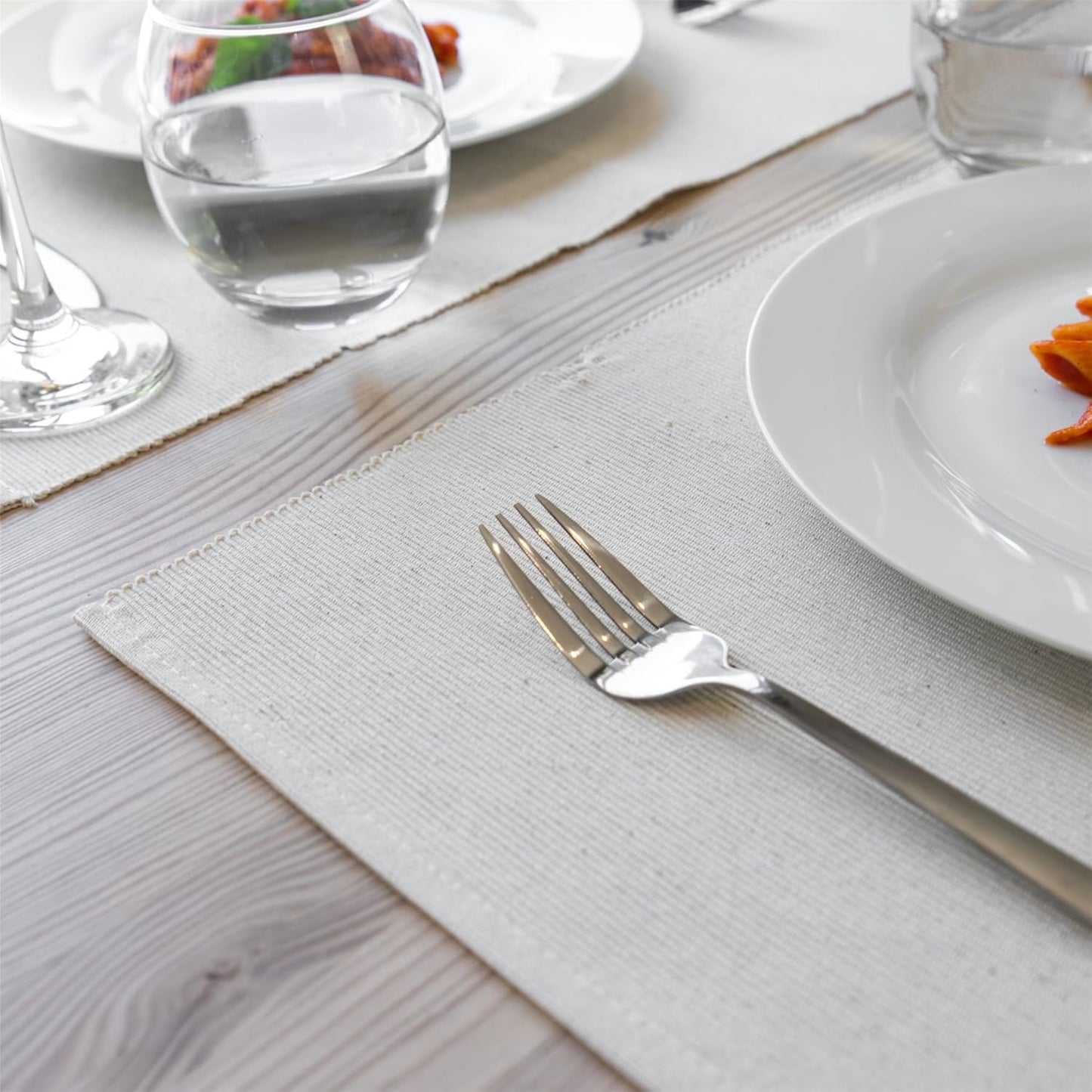 Cotton Ribbed Placemat – Beige (45x30 cm)