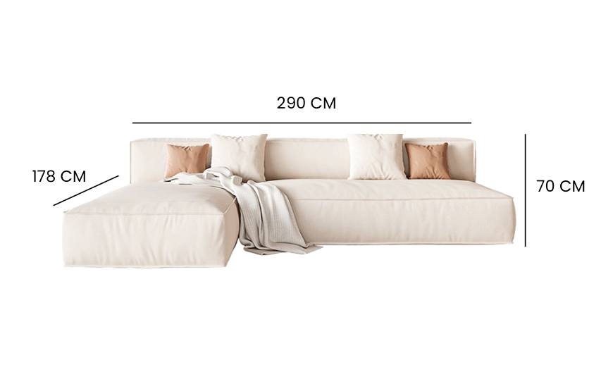 L-Shape Sofa - Beige
