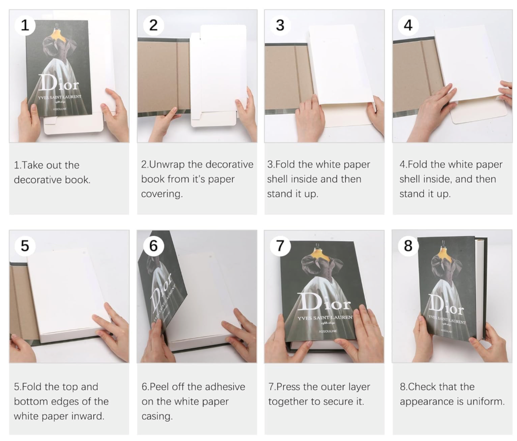 5-Piece Decorative Fake Books – Luxury Modern Design