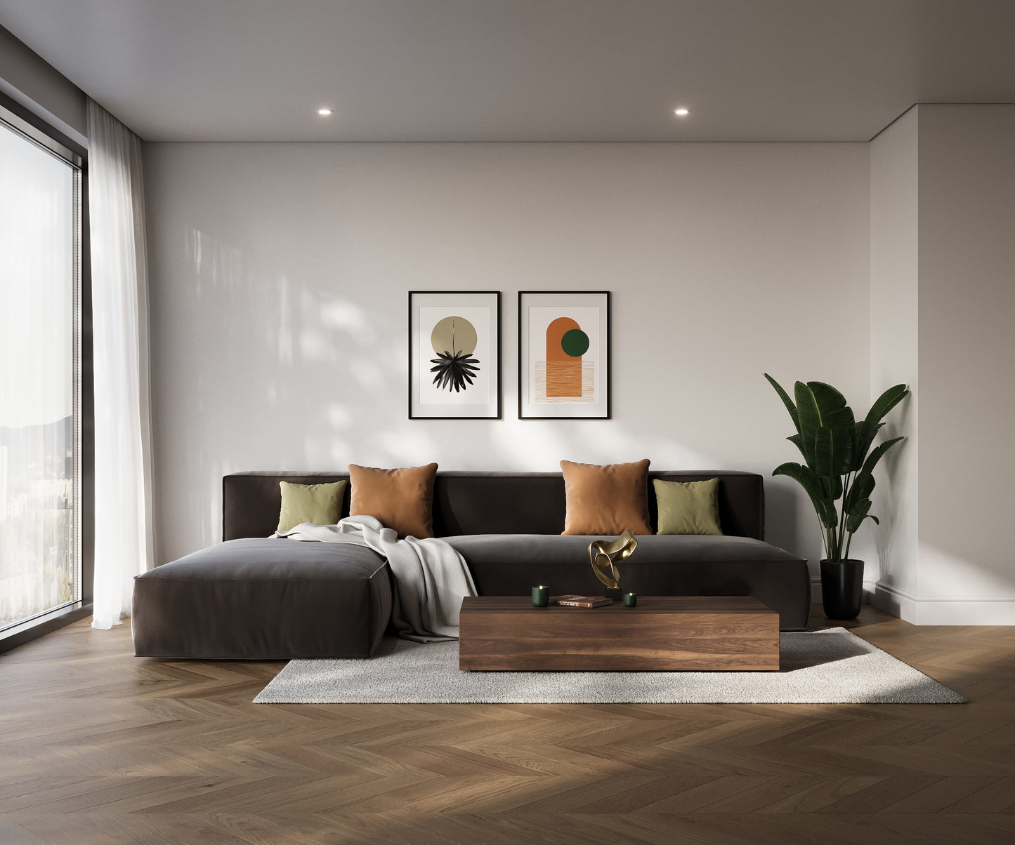 Coffee Table with Storage - Dark Brown