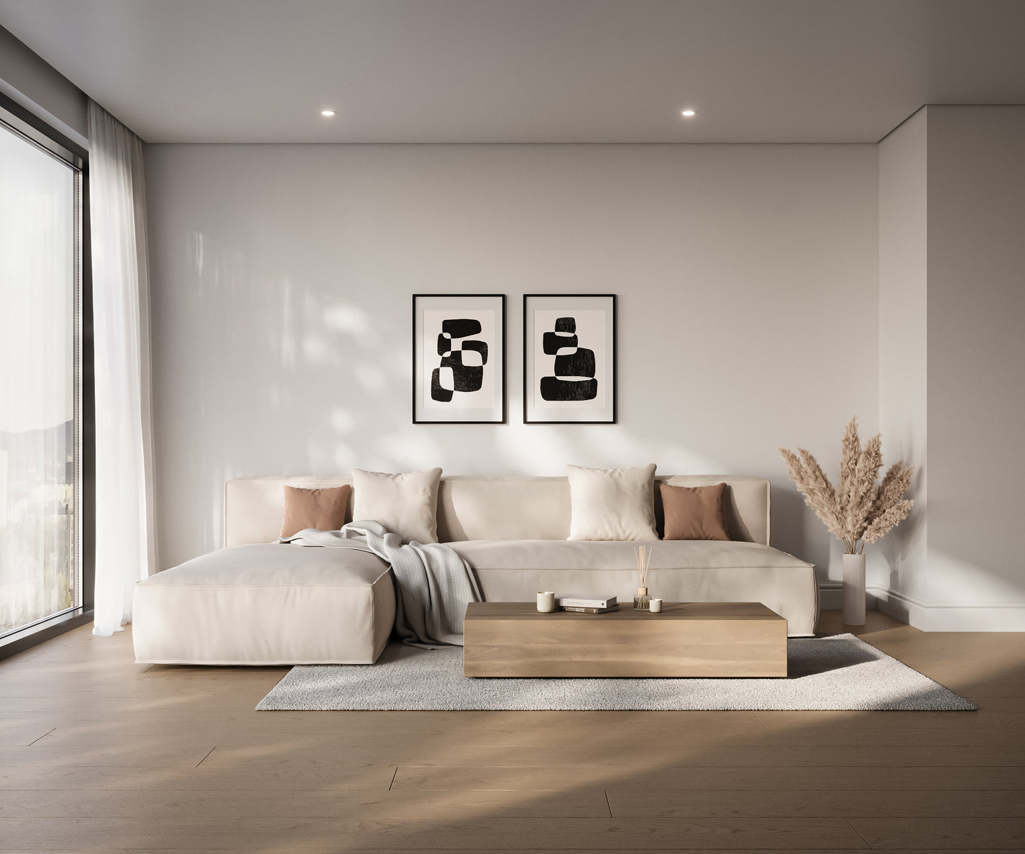 Geometric Orbit Wall Art (70x50 cm)