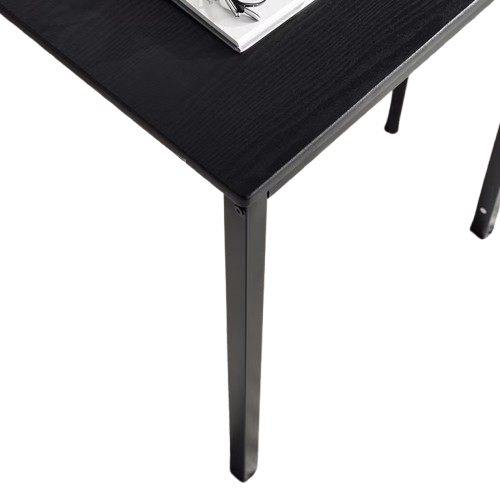 4-Seater Rectangular Dining Table – Black (120x80 cm)