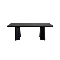 6-Seater Rectangular Dining Table – Black (220x100 cm)
