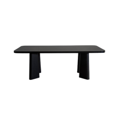 6-Seater Rectangular Dining Table – Black (220x100 cm)