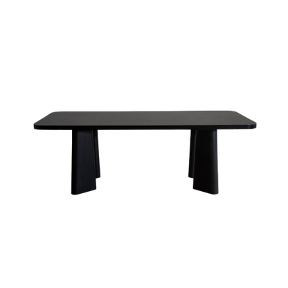 6-Seater Rectangular Dining Table – Black (220x100 cm)