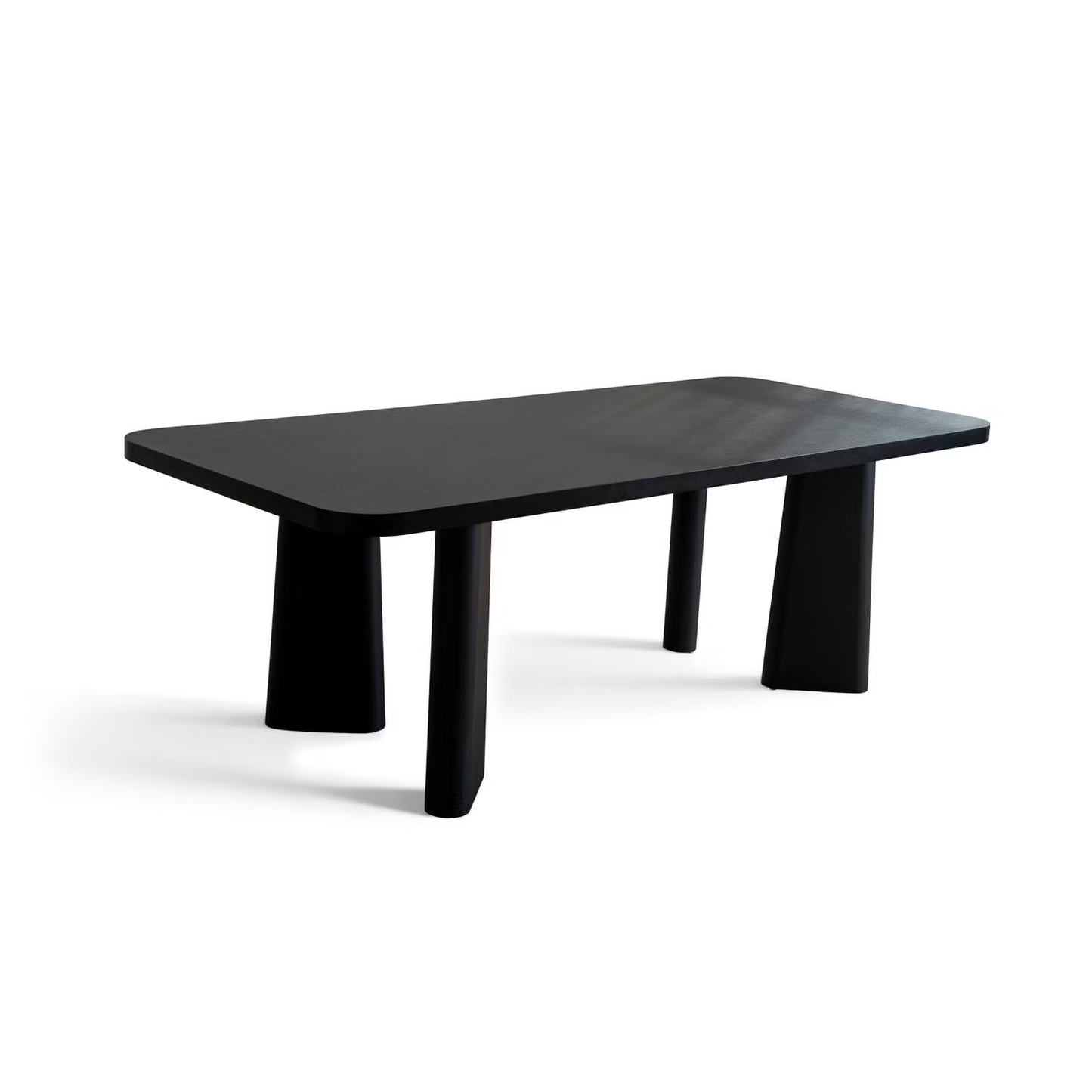 6-Seater Rectangular Dining Table – Black (220x100 cm)