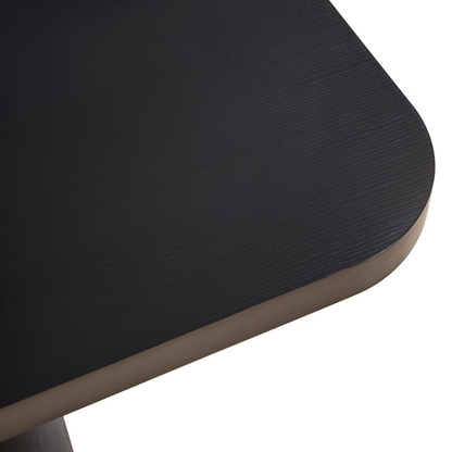 6-Seater Rectangular Dining Table – Black (220x100 cm)