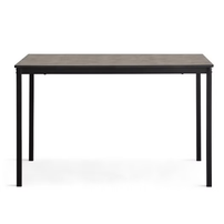 4-Seater Rectangular Dining Table – Black (120x80 cm)