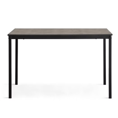 4-Seater Rectangular Dining Table – Black (120x80 cm)