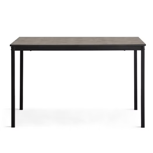 4-Seater Rectangular Dining Table – Black (120x80 cm)