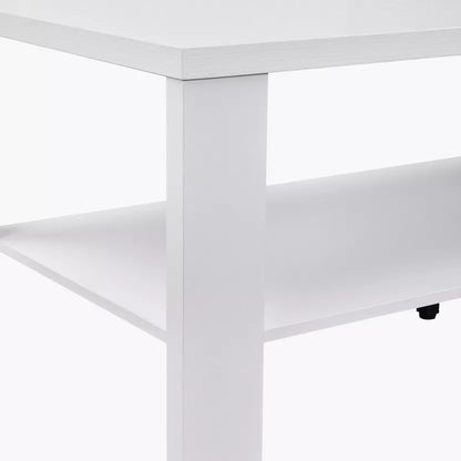 White Bedside Table with Shelf