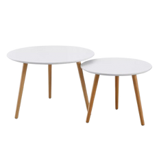 2-Piece Round Coffee Table Set