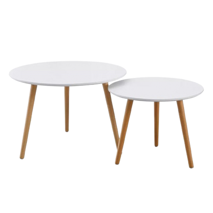 2-Piece Round Coffee Table Set