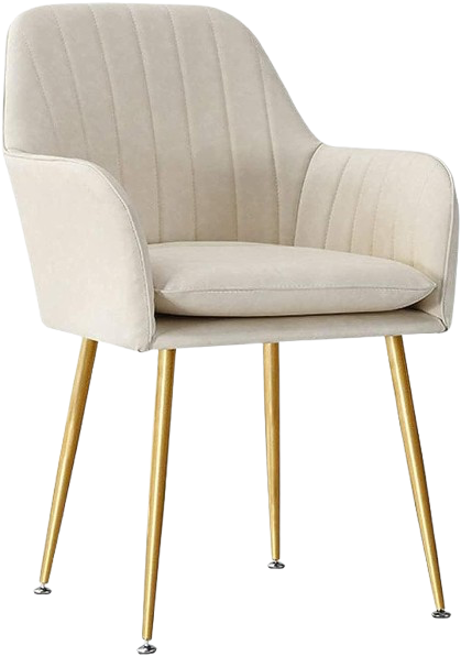 Dining Chair - Beige & Gold