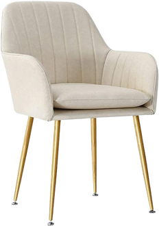 Dining Chair - Beige & Gold