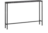 Marble Effect Console Table – Black (120 cm)