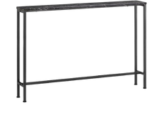 Marble Effect Console Table – Black (120 cm)