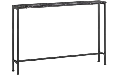 Marble Effect Console Table – Black (120 cm)