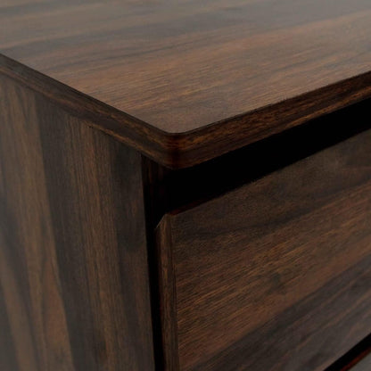 6-Drawer Wooden Dresser – Dark Walnut (120x74 cm)