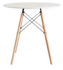 2-Seater Round Dining Table - White (80 cm)