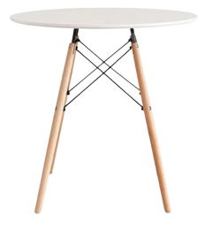 2-Seater Round Dining Table - White (80 cm)