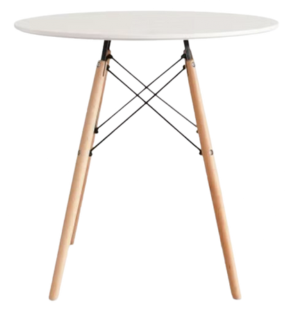 2-Seater Round Dining Table - White (80 cm)