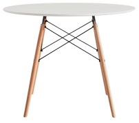 4-Seater Round Dining Table - White (100 cm)