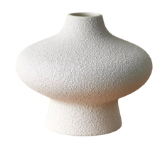 Textured Sculptural Ceramic Vase – Off White