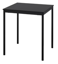2-Seater Square  Dining Table – Black (75x67 cm)