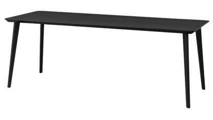 6-Seater Rectangular Dining Table – Black (220x78 cm)