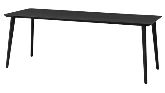 6-Seater Rectangular Dining Table – Black (220x78 cm)