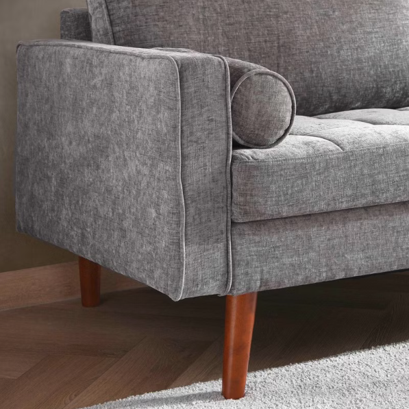 Modern 3-Seater Sofa – Dark Grey