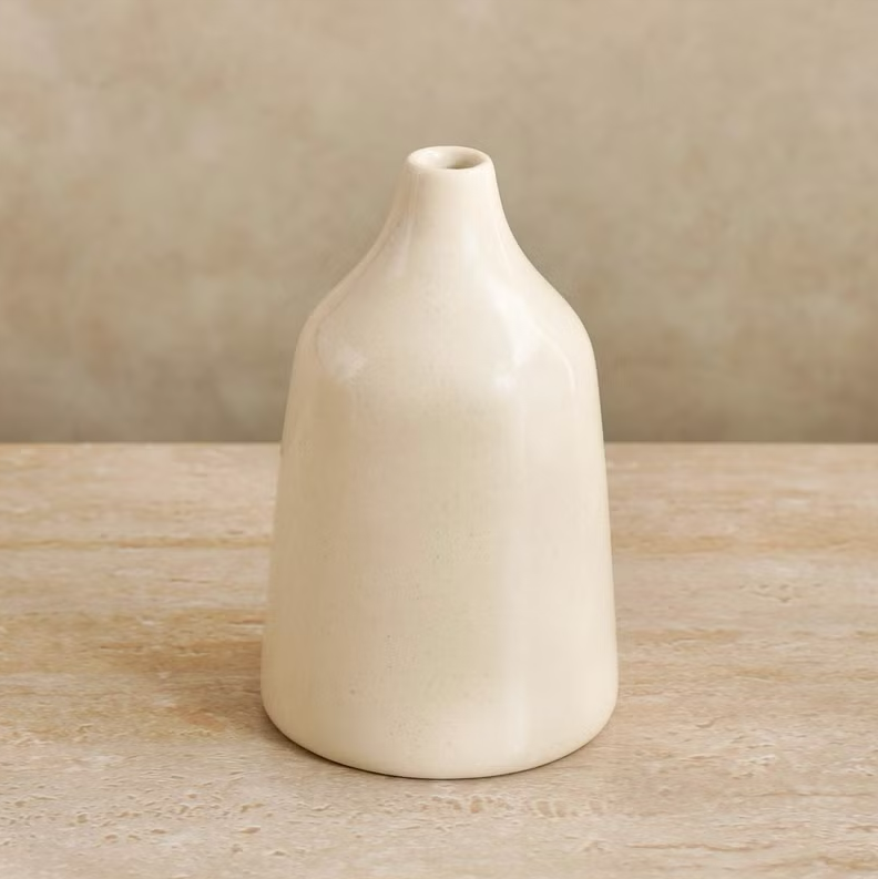 White Ceramic Vase – Narrow Neck