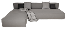 SOFA L-SHAPE - DARK GREY