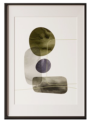ARTWALL WITH BLACK FRAME (Design 7)