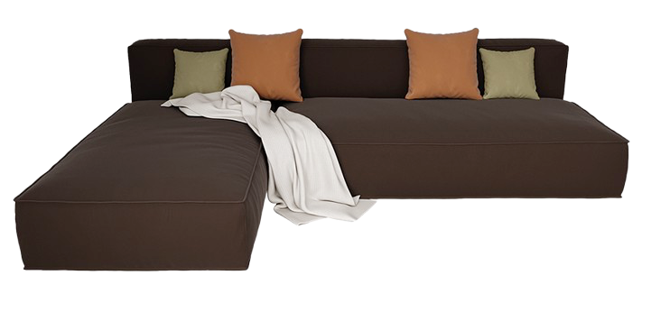SOFA L-SHAPE - BROWN