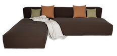 SOFA L-SHAPE - BROWN