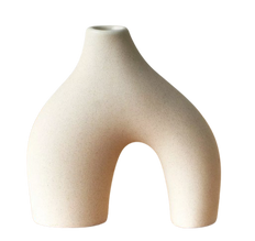 SMALL DECORATIVE VASE - BEIGE (Round)
