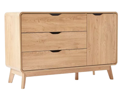 Scandi Console with 3 – Beige (120 cm)