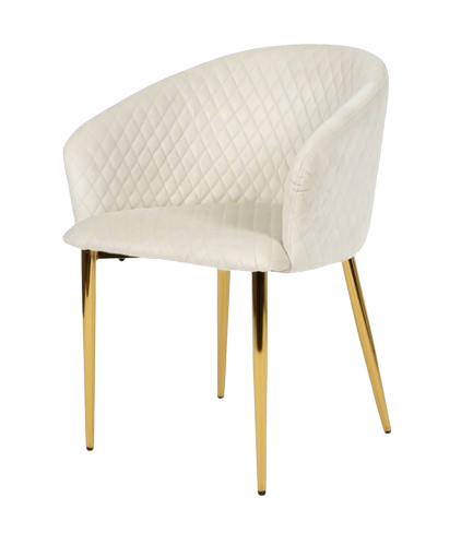 DINING CHAIRS - CREAM & GOLD