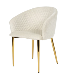 DINING CHAIRS - CREAM & GOLD