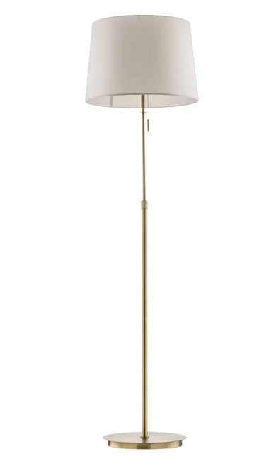 FLOOR LAMP (BULB E27) - WHITE & GOLD
