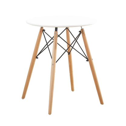 2-Seater Round Dining Table - White (80 cm)