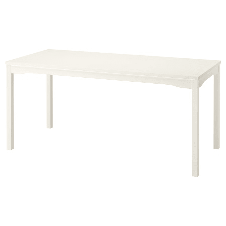 6-Seater Dining Table - White (168x74 cm)
