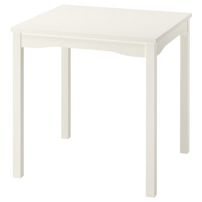 2-Seater Square Dining Table - White (74x74 cm)
