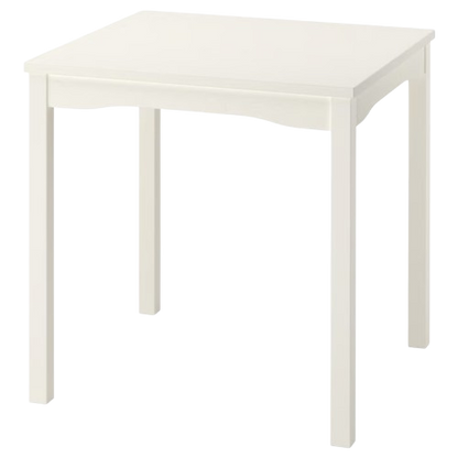 2-Seater Square Dining Table - White (74x74 cm)