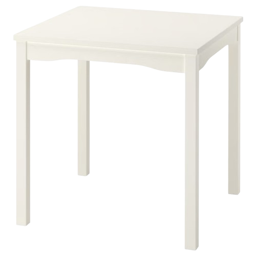 2-Seater Square Dining Table - White (74x74 cm)