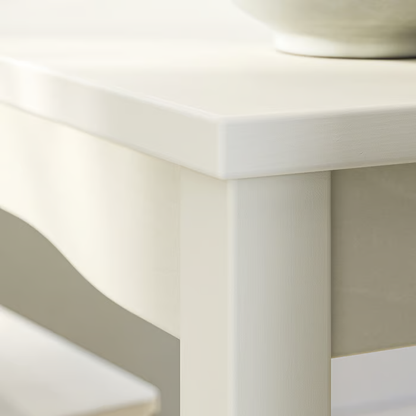 2-Seater Square Dining Table - White (74x74 cm)