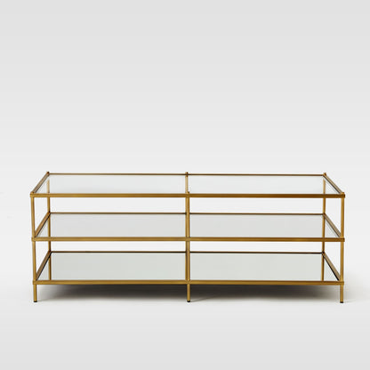 Coffee Table - Glass & Gold